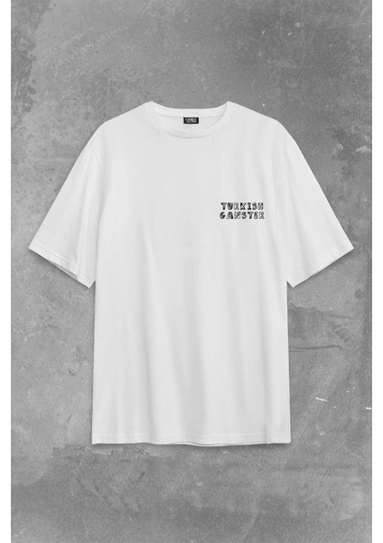 Turkish Ganster El Mafia Mafya Temalı Sırt Ön Baskılı Oversize Tişört T-Shirt fiyatları
