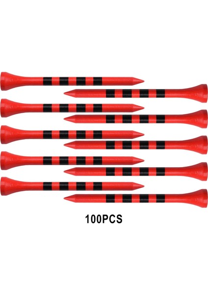 100 Bambu Golf Topluğu Çeğırılmaz Yüksek 83MM Kırmızı (Yurt Dışından) fırsatları