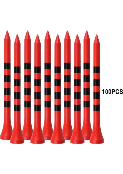 100 Bambu Golf Topluğu Çeğırılmaz Yüksek 83MM Kırmızı (Yurt Dışından) indirimleri
