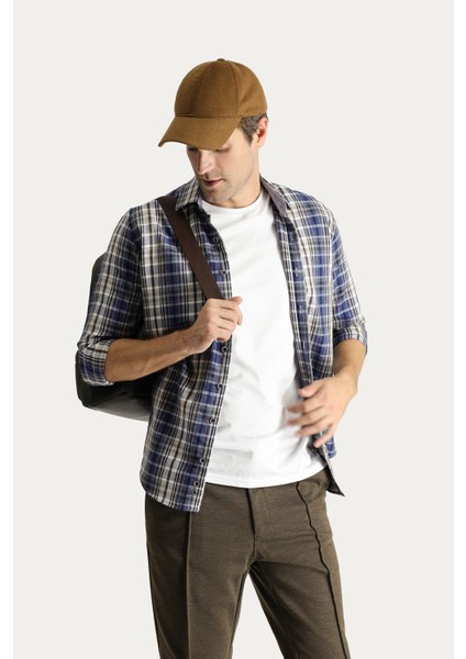 Uzun Kol Regular Fit Ekose Oduncu Pamuklu Gömlek fiyatları