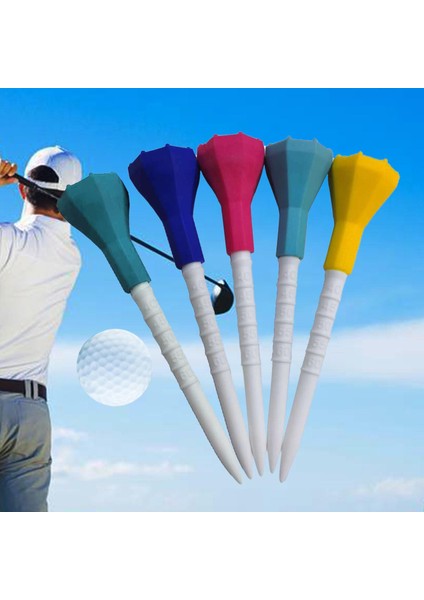 5pack Golf Tees 3.4inç Kullanılabilir Kırılmaz Golf Uygulama I (Yurt Dışından)