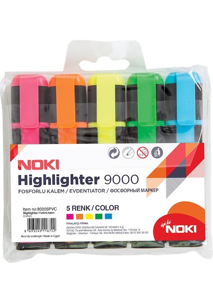 Fosforlu Kalem 5 Li 90005PVC 1 Adet