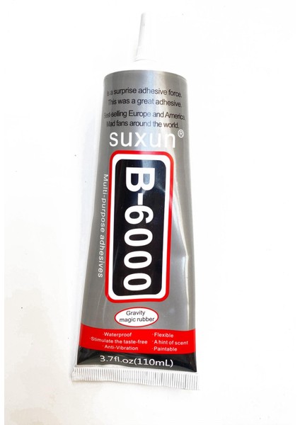 B-6000 Şeffaf Taş ve Boncuk Yapıştırıcısı 110 ml 6 Adet