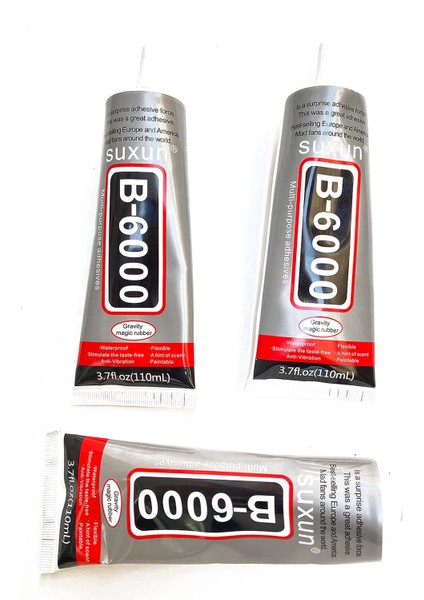 B-6000 Şeffaf Taş ve Boncuk Yapıştırıcısı 110 ml 6 Adet