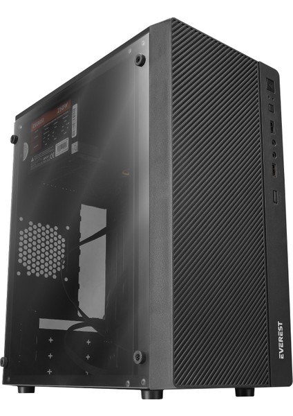 Everest Warp Peak 250W Akrilik Yan Panel Mini-T Gaming Oyuncu Kasası