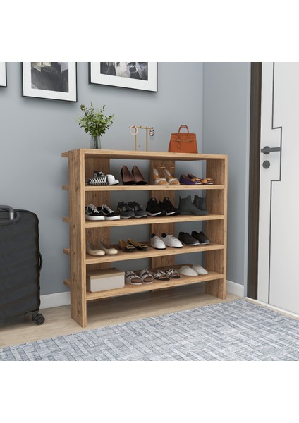 Sargel Raflı Modern Tasarım Ayakkabılık, Atlantik Çam - Sargel