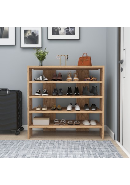 Sargel Raflı Modern Tasarım Ayakkabılık, Atlantik Çam - Sargel