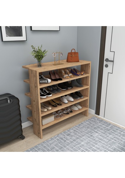Sargel Raflı Modern Tasarım Ayakkabılık, Atlantik Çam - Sargel