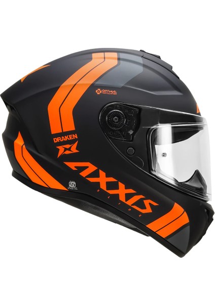 Draken S Slıde B4 Turuncu Motosiklet Kask