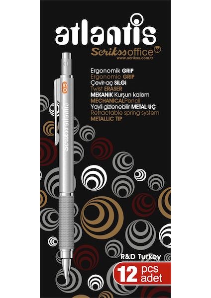 Scrıkss Versatil 0.5 Atlantis Gümüş 12 Adet