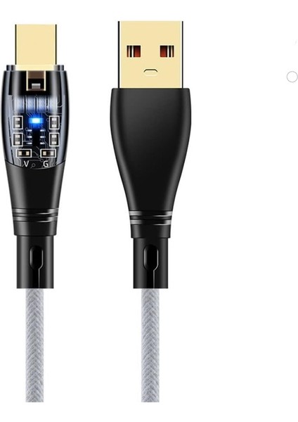 6A 120W Usba To Type-C 1metre Hızlı Data ve Şarj Kablosu Beyaz Ömür Boyu Garanti YK234B