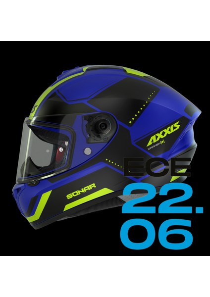 Draken S Sonar E7 Mat Mavi Motosiklet Kask modelleri