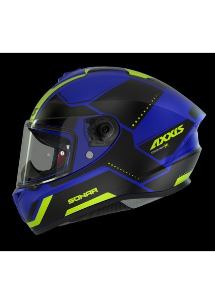 Draken S Sonar E7 Mat Mavi Motosiklet Kask