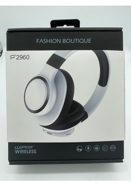 P2960 Kablosuz Kulak Üstü Kulaklık Bluetooth Kulaklık Müzik Kulaklık