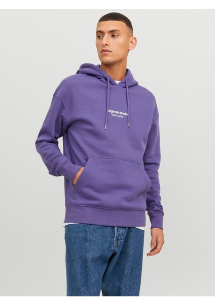 Kapüşonlu Göğüs Baskılı Sweatshirt - Vesterbro