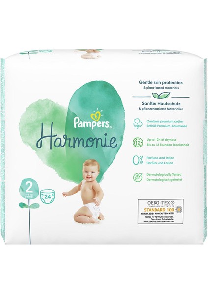 Pampers Harmonie Bebek Bezi 2 Beden 24 Adet