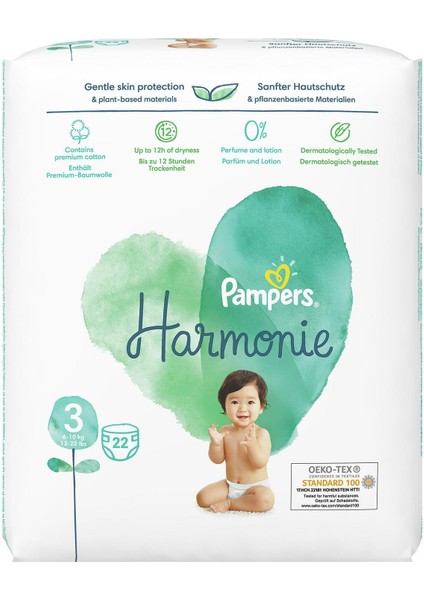 Pampers Harmonie Bebek Bezi 3 Beden 22 Adet