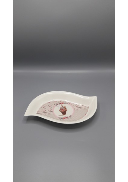 Melamin Elips Sunum Tabak 18 x 29 cm Desen 1