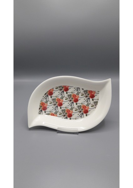 Melamin Elips Sunum Tabak 18X29CM Desen 4