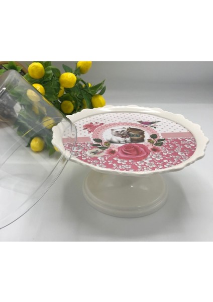 Melamin Kapaklı Mini Desenli Kek Fanus (19 Cm) fiyatları