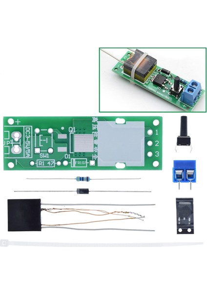 Hv-1 Yüksek Voltaj Ateşleyici Kit Elektriksel Plazma Ark Üretici Yakıcı Kağıt Ateş Alev Güç Kaynağı