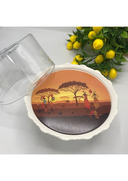 Melamin Kapaklı Mini Desenli Kek Fanus (19 Cm) fiyatları