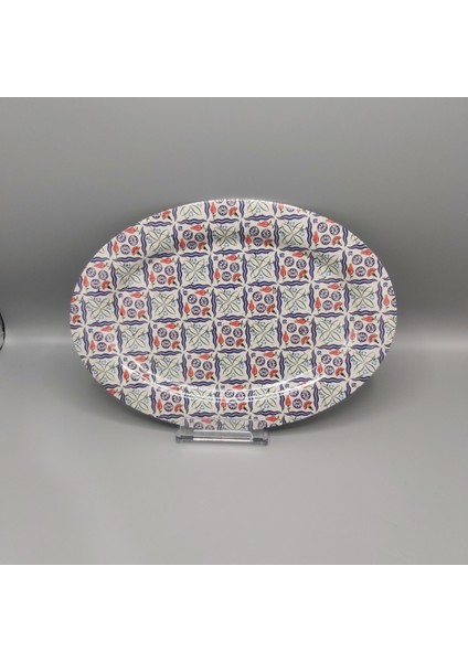 Melamin Basık Kayık Tabak Desenli 34CM (34.5X24.5X1.8CM 164GR) fiyatları