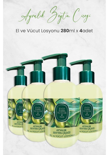 Ayvalık Zeytin Çiçeği El ve Vücut Losyonu 280 ml x 4 Adet
