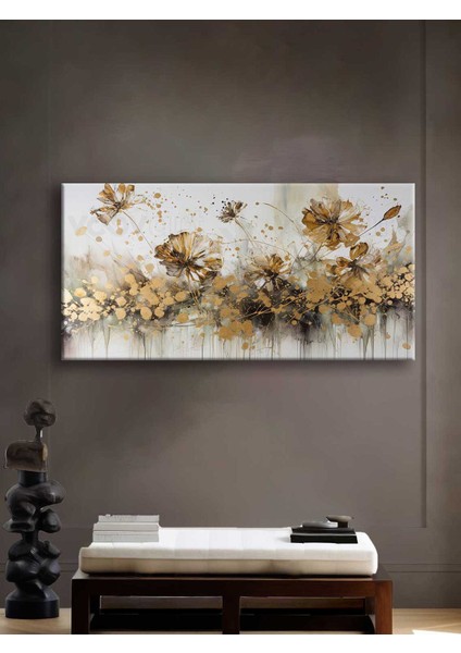 Abstract Art Flowers Dekoratif Kanvas Tablo - VOOV2565