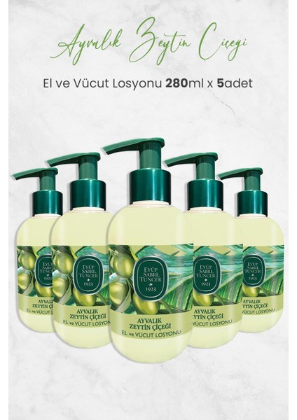 Ayvalık Zeytin Çiçeği El ve Vücut Losyonu 280 ml x 5 Adet