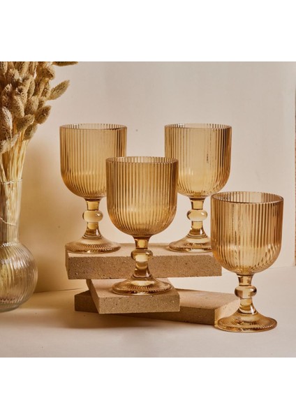 Imola Amber 4'lü Ayaklı Bardak 375ML