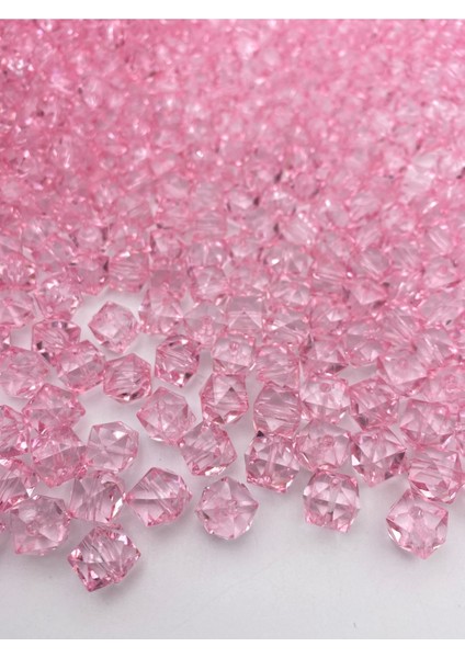 100GR 10MM Pembe Renk Küp, Kübik Model Akrilik Boncuk ,çanta Boncuğu (100GR,~180 Adet) fiyatları