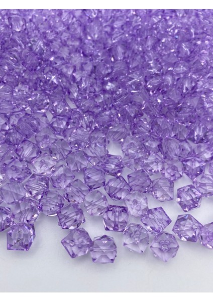 100GR 12MM Lila / Açık Mor Küp, Kübik Model Akrilik Boncuk,takı,çanta Boncuğu (100GR,~110 Adet) fiyatları