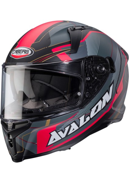 Avalon x Optıc Kırmızı Gri Motosiklet Kask