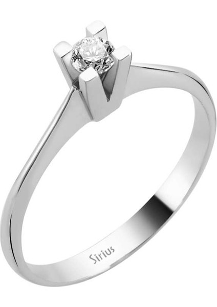 F Renk 0,16 Karat Pırlanta Tektaş Yüzük 0415R0146