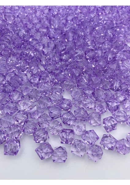 100GR 10MM Lila / Açık Mor Renk Küp,kübik Model Akrilik Boncuk ,çanta Boncuğu (100GR,~180 Adet) fiyatları