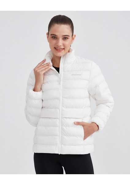 W Outerwear Pop Up Detailed Padded Jacket Kadın Beyaz Mont S231240-100