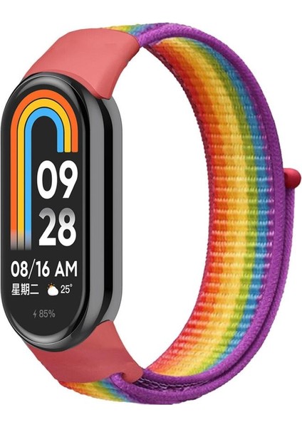 Xiaomi Mi Band 8 Mi Band 9 Uyumlu Woven Sport Loop Örgü Kordon Kayış