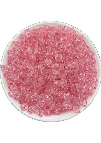 50GR 8mm Pembe Renk Küp,kübik Model Akrilik Boncuk,takı ,çanta Boncuğu (50GR,~200 Adet) modelleri