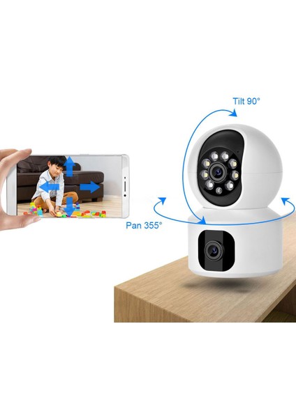 Iç Mekan Full Hd 5m Uygulamadan Canlı ve Kayıt Izlenebilir Alarmlı Güvenlik Kamerası Ys-15
