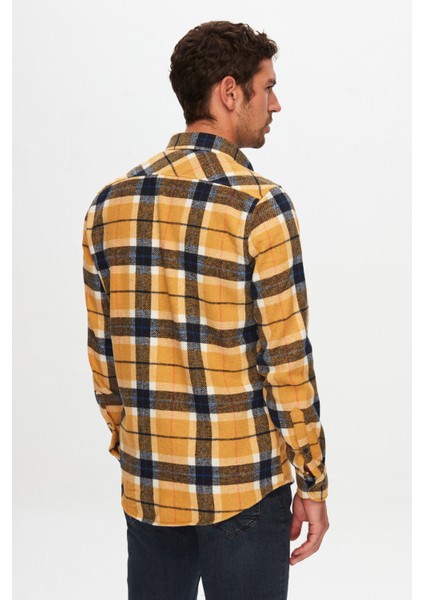 Slim Fit Hardal Ekose Oduncu Gömlek 1HC02ORTODN02 fiyatları