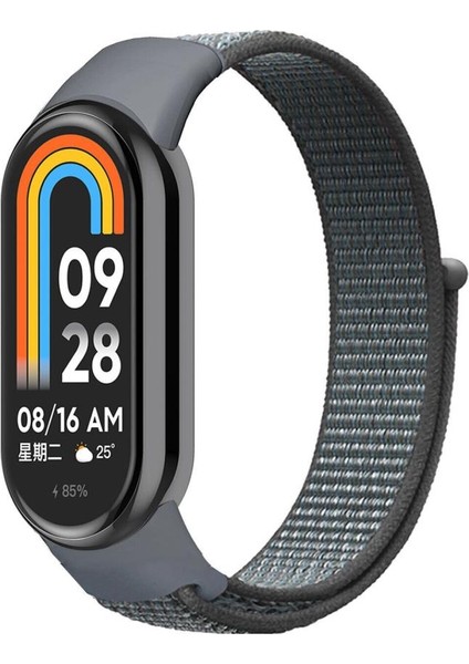 Xiaomi Mi Band 8 Mi Band 9 Uyumlu Woven Sport Loop Örgü Kordon Kayış