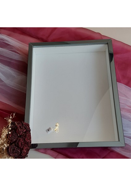 Füme Pleksi Kaplı 40X50 cm Fotoğraf Bölümsüz Isimsiz Ledli Gül Saklama Kutusu! Anı Çerçevesi! modelleri