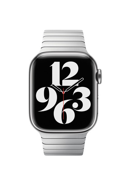 Apple Watch Tüm Modellere Uyumlu Metal Baklalı Kıstırmalı Gümüş Silver Renk 42 44 45 49 mm Kordon modelleri