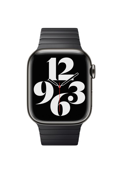 Apple Watch Tüm Modellere Uyumlu Metal Baklalı Kıstırmalı Siyah Renk 42 44 45 49 mm Kordon modelleri
