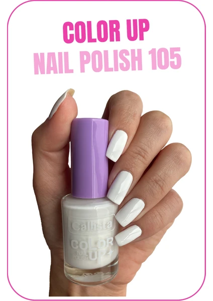 Callista Beauty Callista Color Up Nail Polish Oje 105 Limitless White - Beyaz