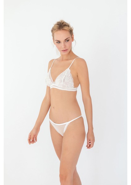 Kadın Dantelli Balensiz Üçgen Sütyen