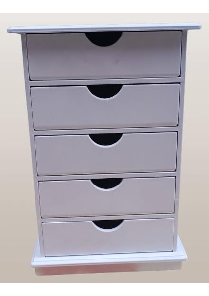 Hobi Adn Dekoratif Takı Şifonyer Ahşap Mdf Parlak Beyaz Cnc Kesim Model El Yapım