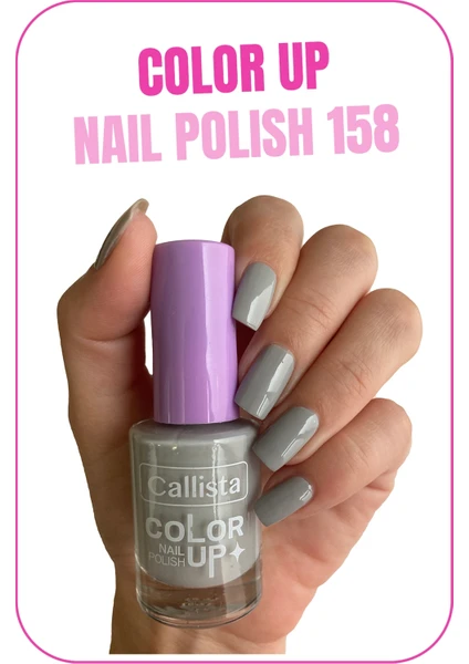 Callista Beauty Callista Color Up Nail Polish Oje 158 Icy Mansion- Gri