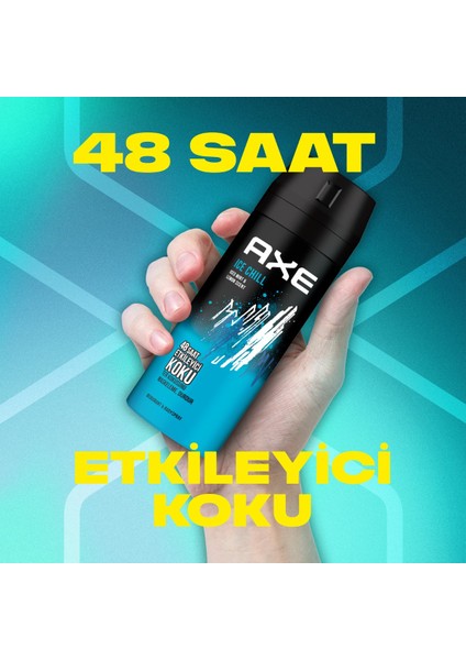 Erkek Deodorant & Bodyspray Ice Chill 48 Saat Etkileyici Koku 150 Ml X3 Adet